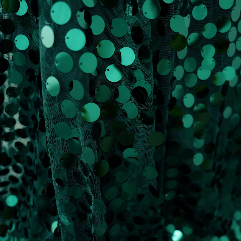 Sequin 60"x102" Rectangle Tablecloth Hunter Emerald Green - Big Payette Design for Modern Gatherings