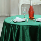 Velvet 72"x72" Table Overlay Square Tablecloth Hunter Emerald Green - Premium Soft Finish Table Topper