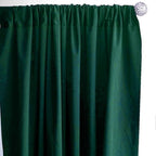 2 Pack Hunter Emerald Green Scuba Polyester Event Curtain Drapes, Durable Flame Resistant Backdrop Event Panels Wrinkle Free with Rod Pockets - 10ftx10ft