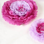 Set of 6 Lavender Giant Carnation 3D Paper Flowers Wall Decor - 12",16",20"