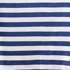 5 Pack Satin 20"x20" Napkins Navy Blue/White - Striped Reusable Dinner Napkins
