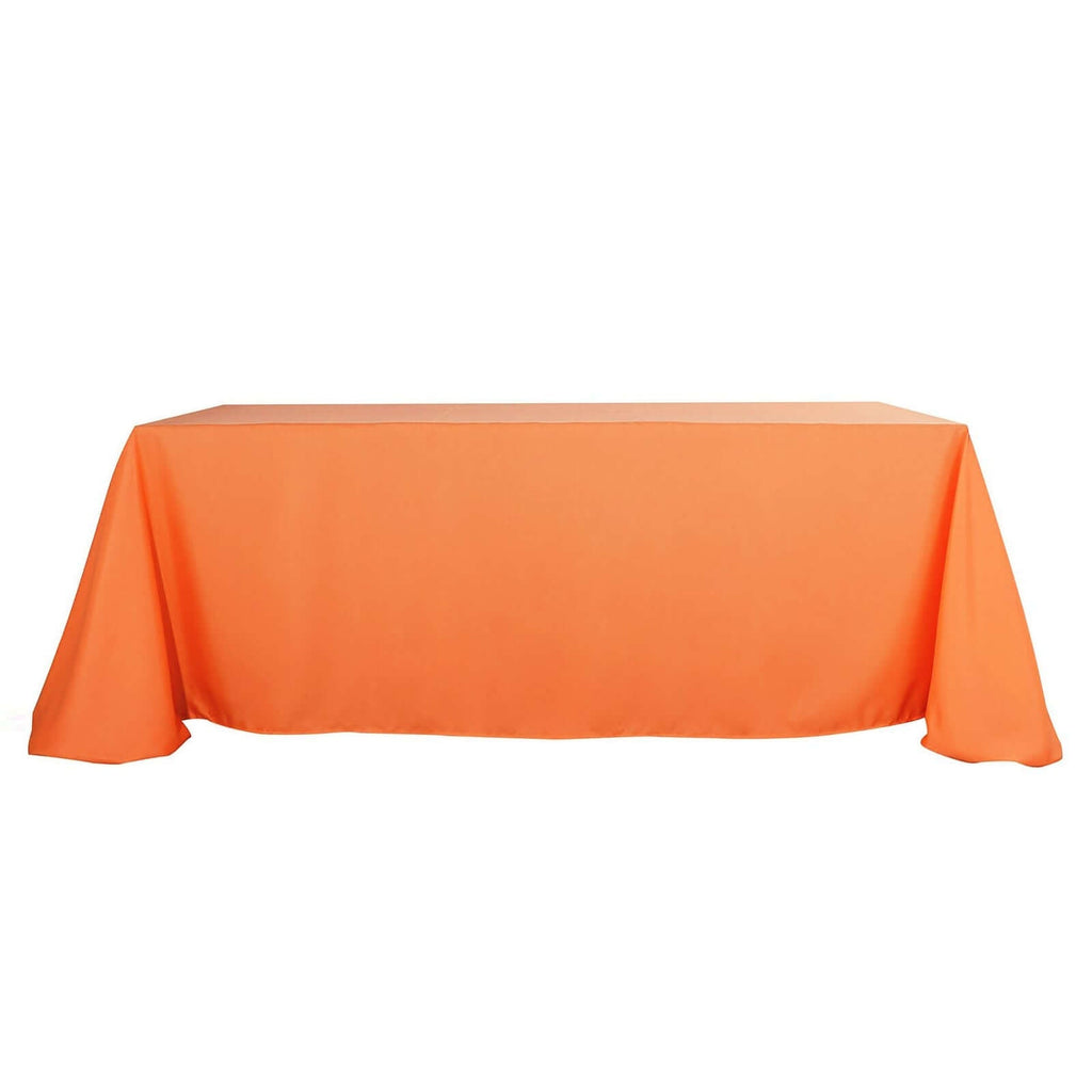 Polyester 72"x120" Rectangle Tablecloth Orange - Durable and Stylish Table Cover