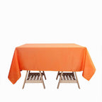 Polyester Square 70"x70" Tablecloth Orange - Wrinkle-Resistant & Durable Table Cover