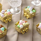 12 Pack 2.5" Gold Mini Chariot Treat Party Favor Boxes, Small Candy Container Gift Boxes