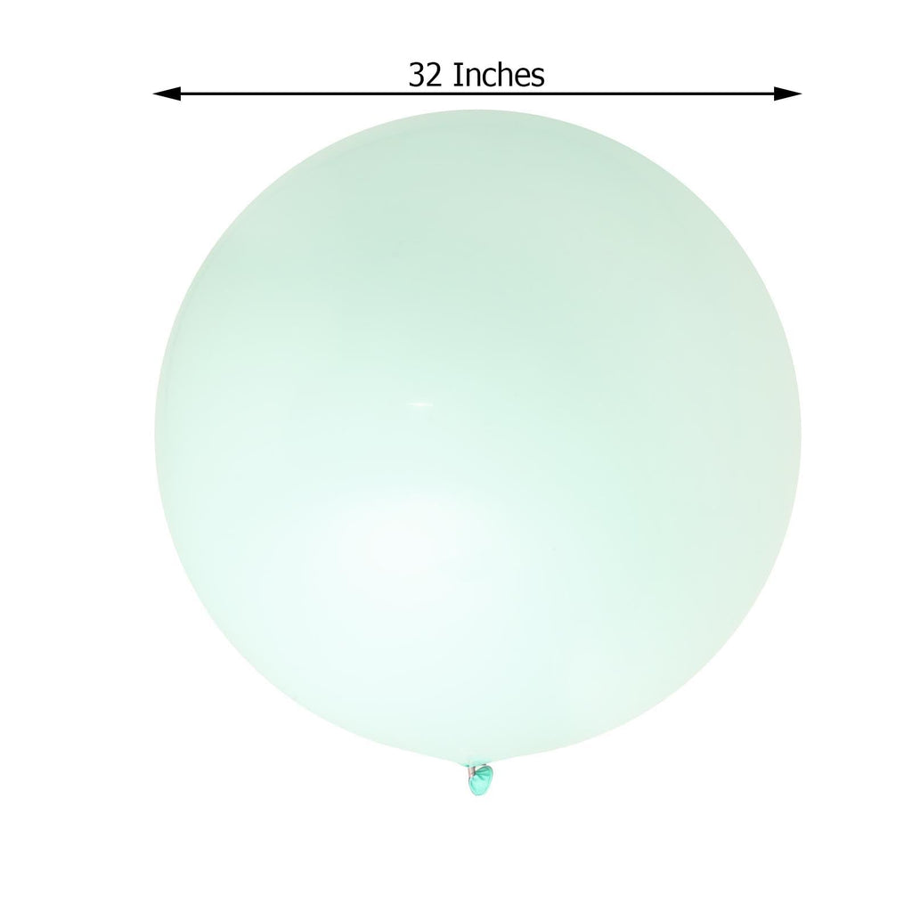 2 Pack 32" Large Matte Pastel Seafoam Helium or Air Latex Balloons