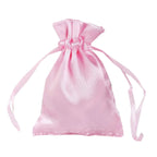 12 Pack 3"x4" Pink Satin Drawstring Pouch Wedding Party Favor Gift Bags