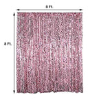 8ftx8ft Pink Big Payette Sequin Event Curtain Drapes, Backdrop Event Panel