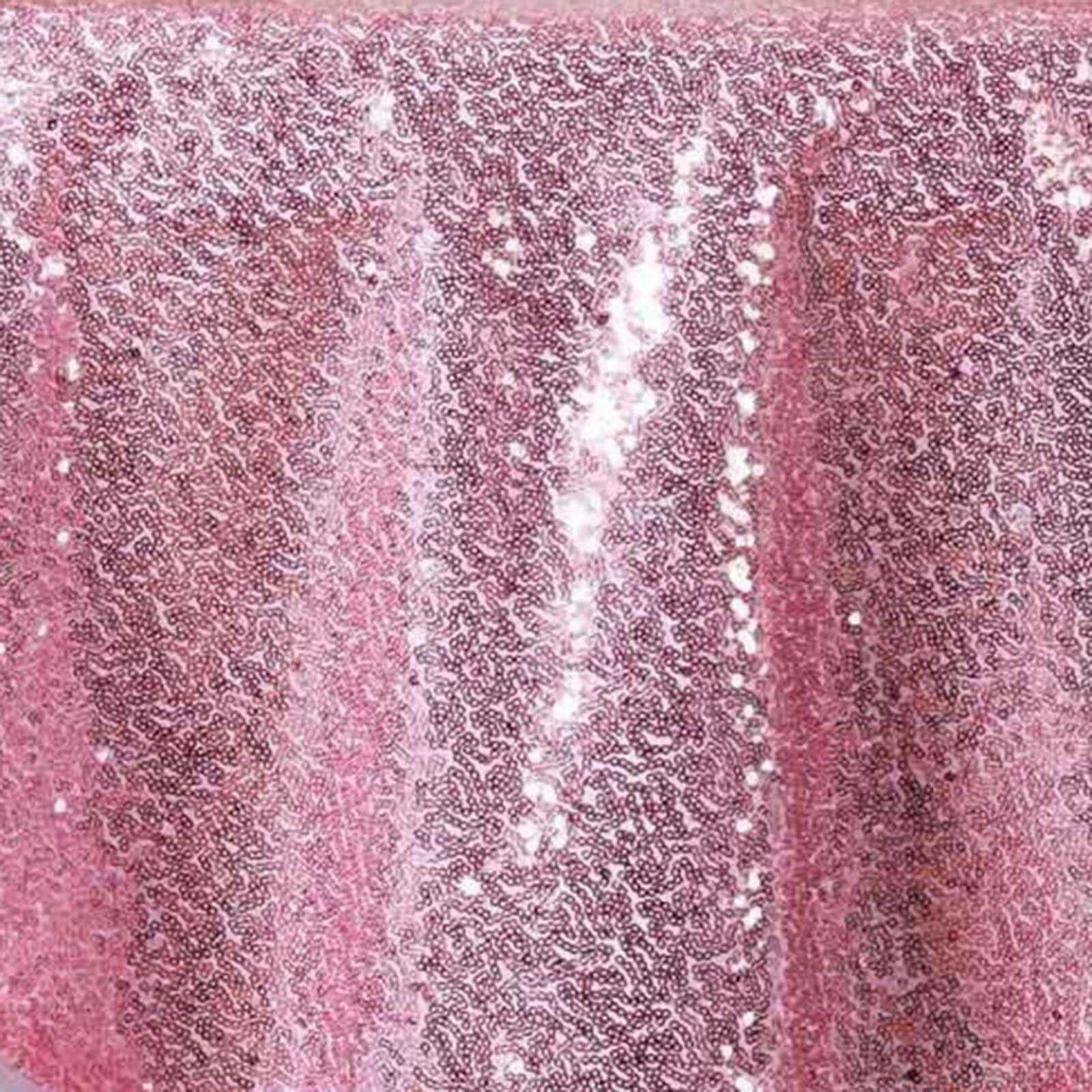 Sequin 72"x72" Table Overlay Square Tablecloth Pink - Sparkly Table Cover