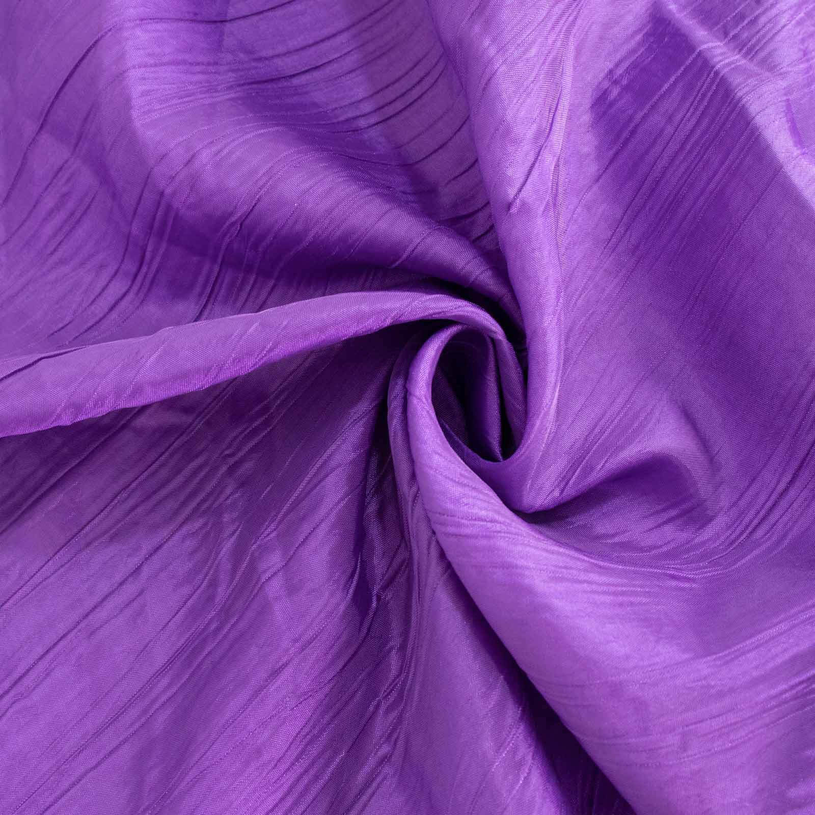 Taffeta 60"x102" Rectangle Tablecloth Purple - Accordion Crinkle Table Cover