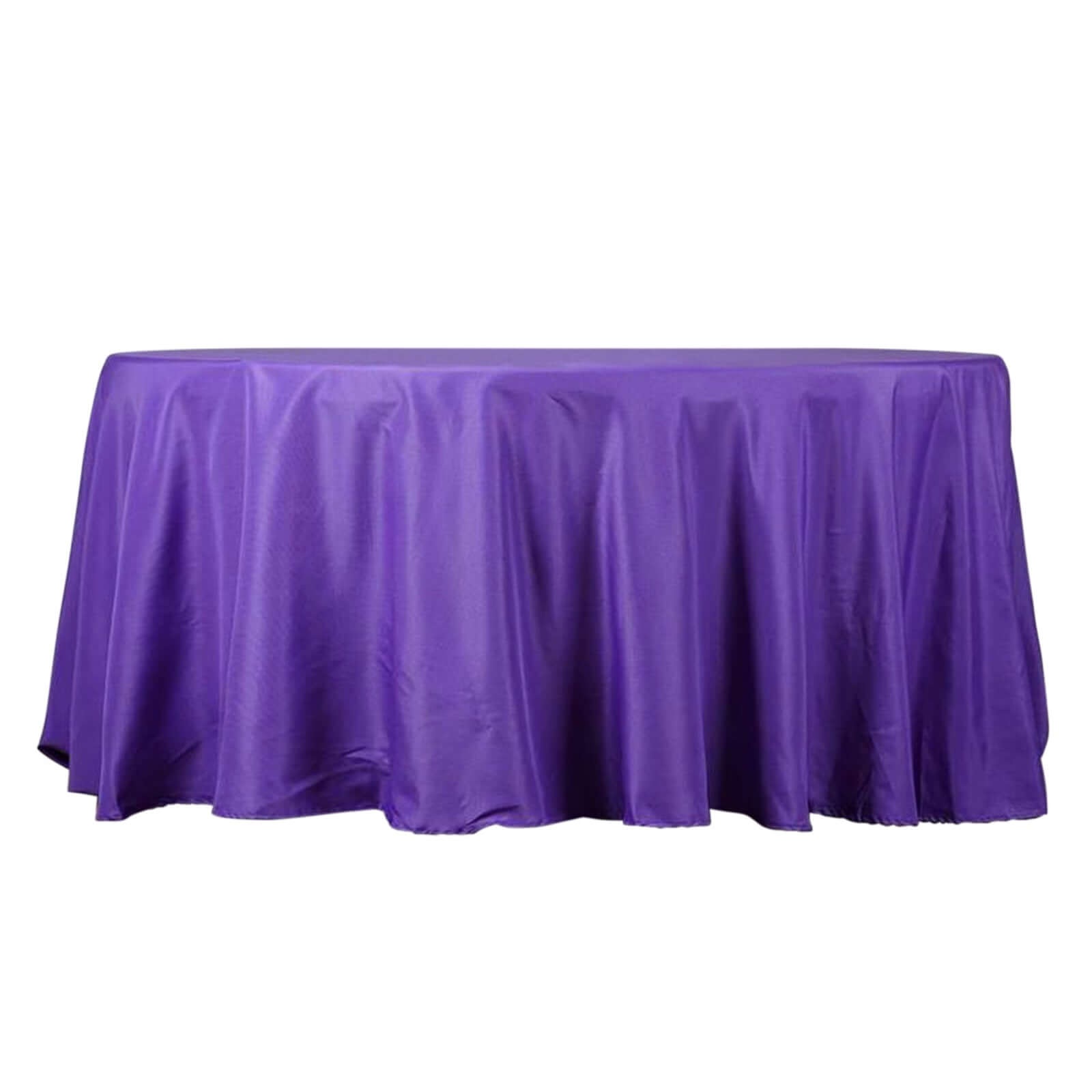 Polyester 132" Round Tablecloth Purple - Seamless Chic Table Cover
