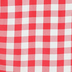 Polyester 90" Round Tablecloth White/Red - Checkered Buffalo Plaid Table Cover