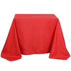 Polyester Square 90"x90" Tablecloth Red - Wrinkle-Resistant & Durable Table Cover