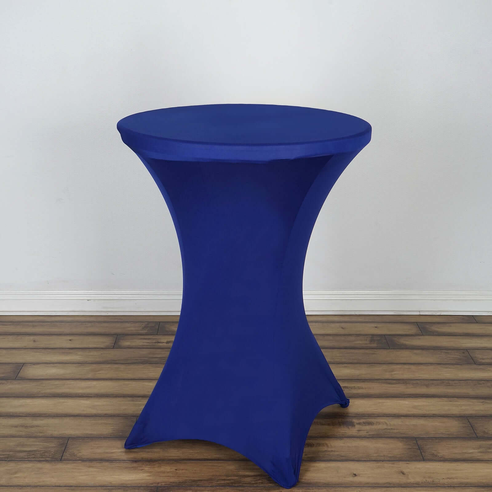 Spandex 30" Round Cocktail Table Cover Royal Blue - Easy to Maintain Stretch Fitted Highboy Tablecloth
