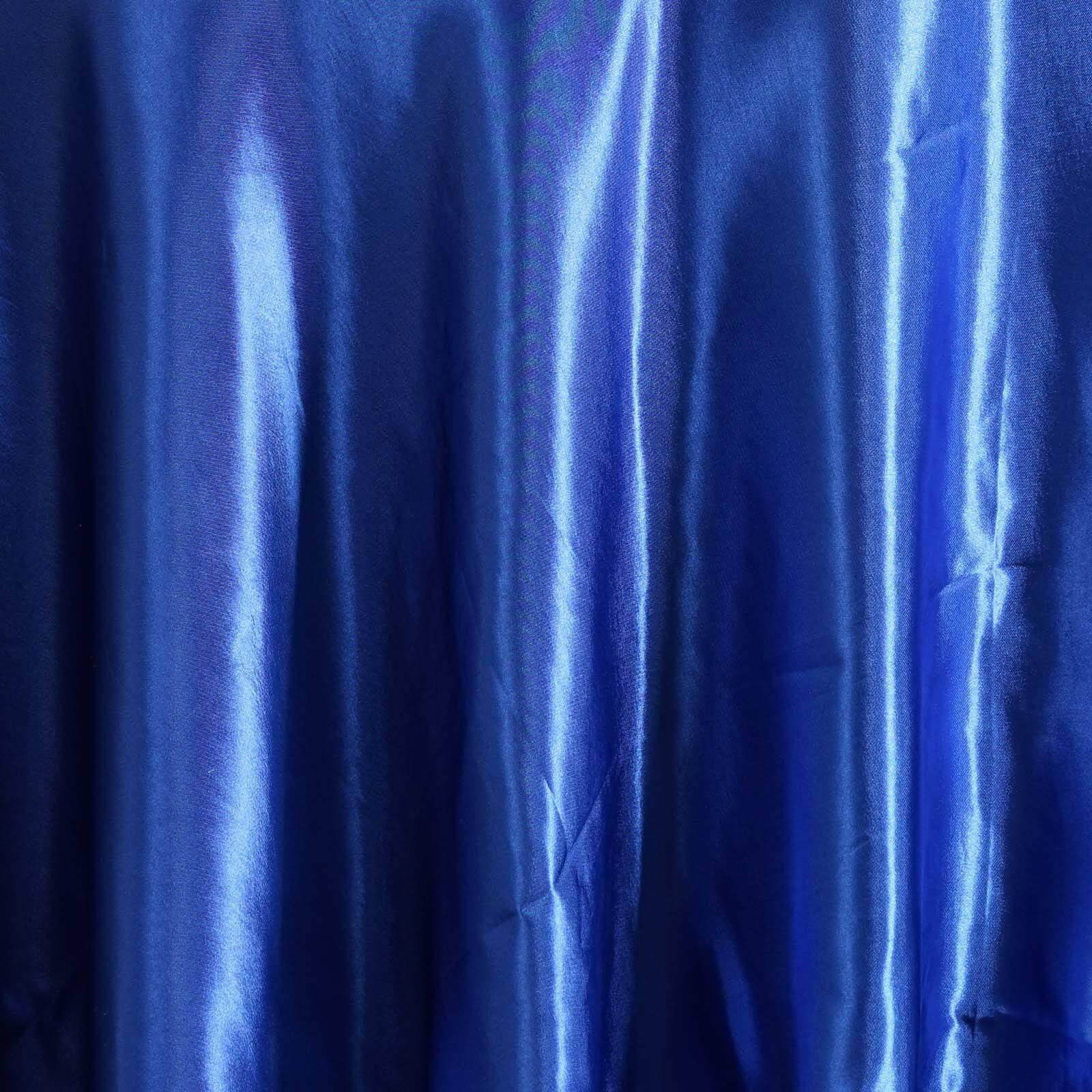 Satin 108" Round Tablecloth Royal Blue - Smooth and Lustrous Table Cover
