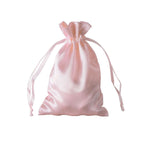 12 Pack 5"x7" Blush Satin Drawstring Wedding Party Favor Gift Bags, Drawstring Pouch Gift Bags