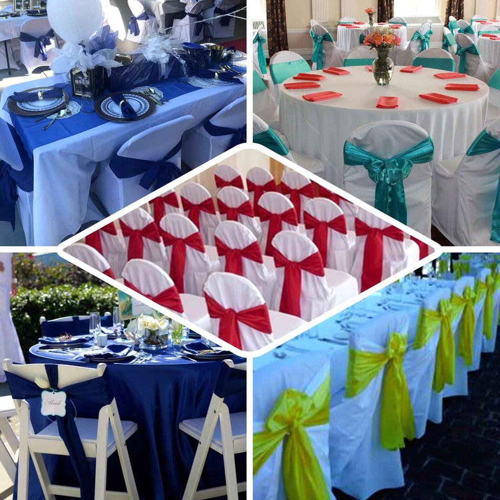 5 Pack Polyester Chair Sashes Royal Blue 6"x108"