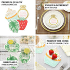 20-Pack Paper Cocktail Napkins with Tropical Leaf Design Green - Stylish Disposable Napkins for Events