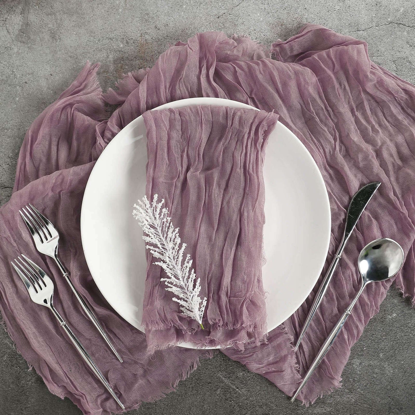 5 Pack Gauze Cheesecloth 24"x19" Napkins Violet Amethyst Reusable Dinner Napkins