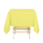 Polyester Square 54"x54" Tablecloth Yellow - Wrinkle-Resistant & Durable Table Cover
