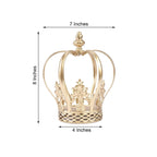 Metal Royal Crown Cake Topper Gold for Glamorous Events & Special Occasions 8"