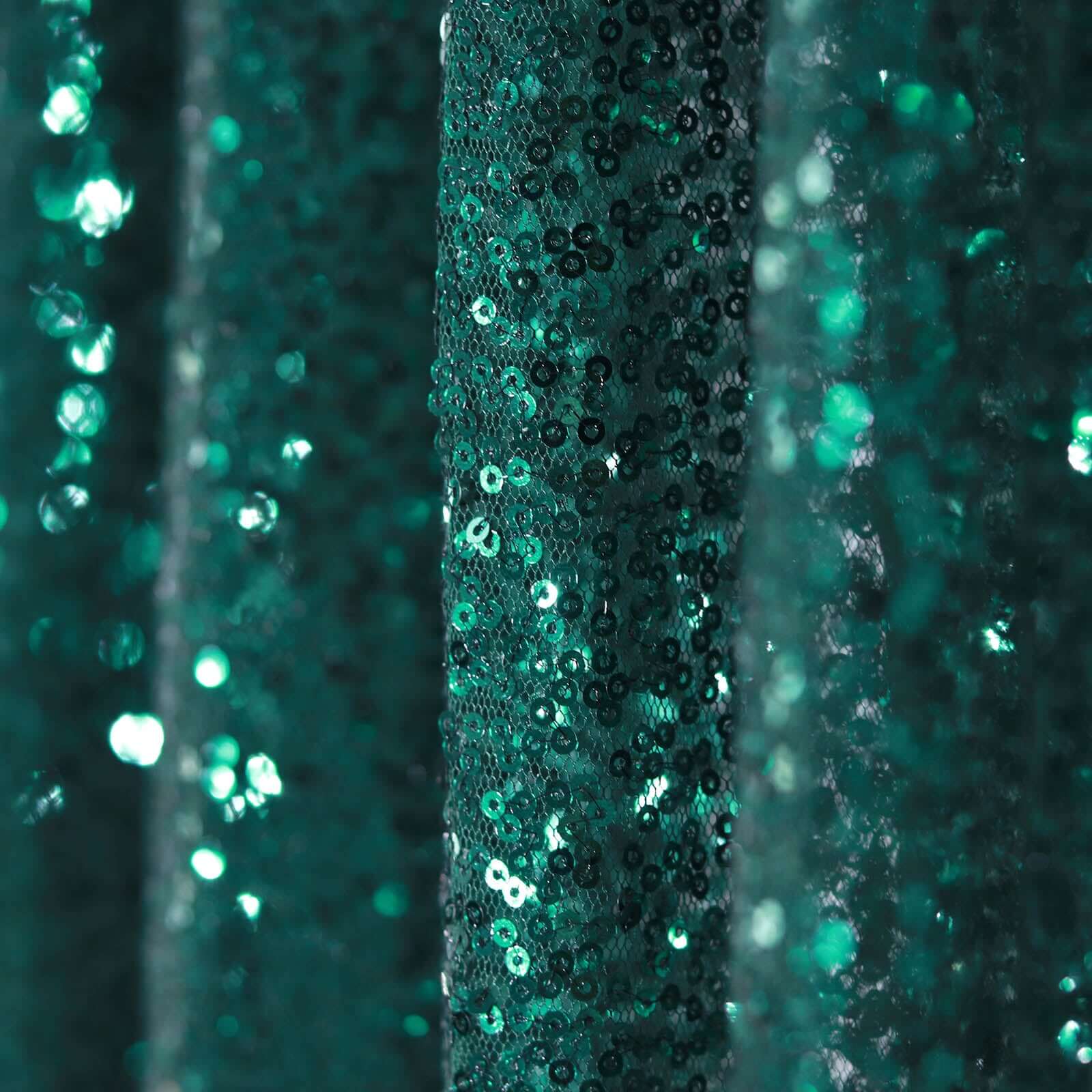 54"x4 Yards Hunter Emerald Green Sequin Fabric Bolt, Sparkly DIY Craft Fabric Roll
