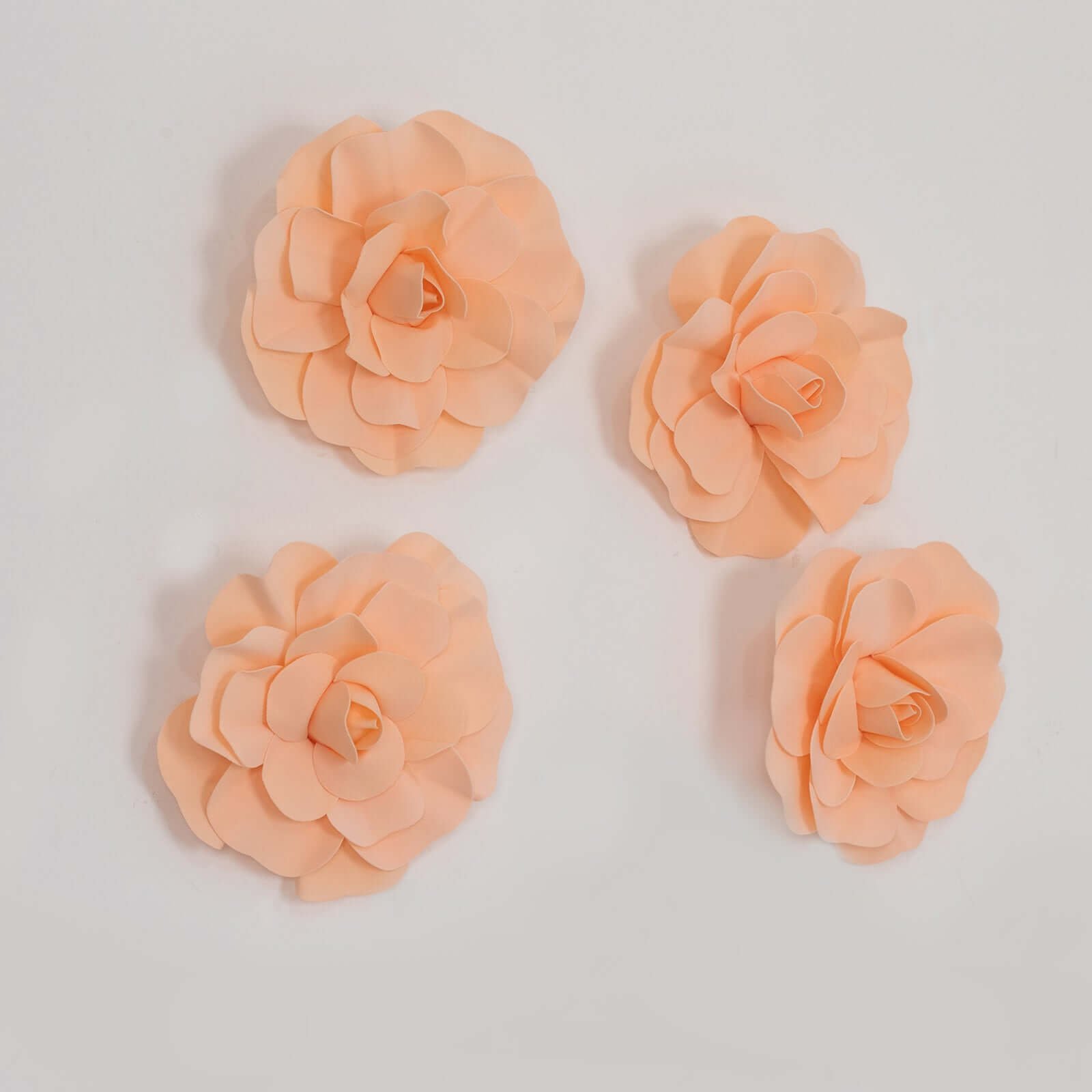 4 Pack 12" Large Blush Real Touch Artificial Foam DIY Craft Roses