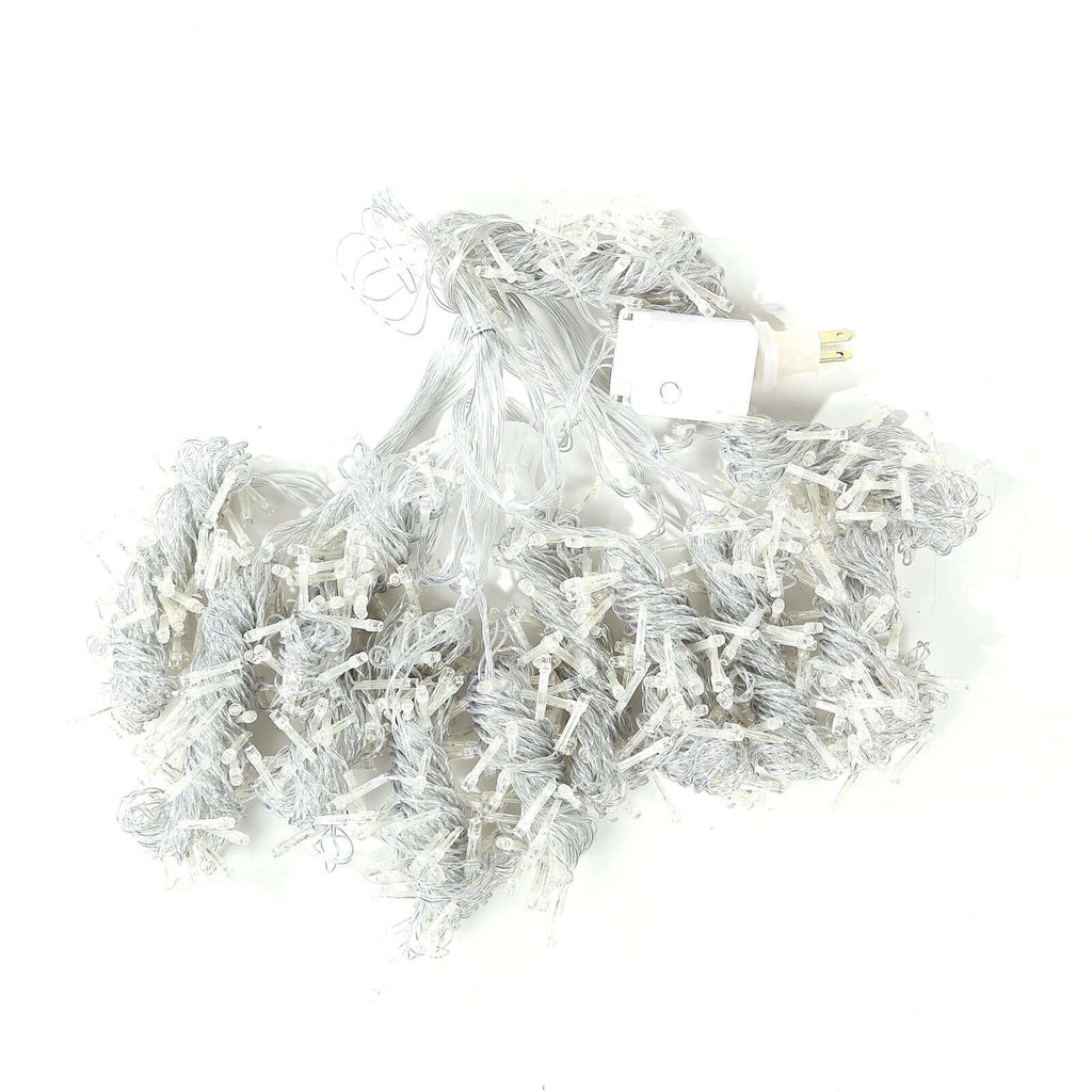 Warm White 600 LED Twinkle Fairy Lights with 8 Modes, Plug In Connectable Curtain String Lights - 10ftx20ft - Bell Racket Store