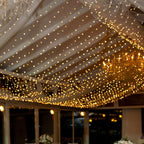 Warm White 600 LED Twinkle Fairy Lights with 8 Modes, Plug In Connectable Curtain String Lights - 10ftx20ft - Bell Racket Store