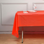 5-Pack Plastic Table Covers Red Rectangle - Reliable PVC Disposable Covers for Gatherings 54"x108"