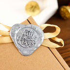 2 Set Wax Seal Stamp Kit Party Favors, Gold Silver "With Love" and "Thank You" Wax Stamp, Wedding Invitation Envelope Letters Mailing Crafts Set