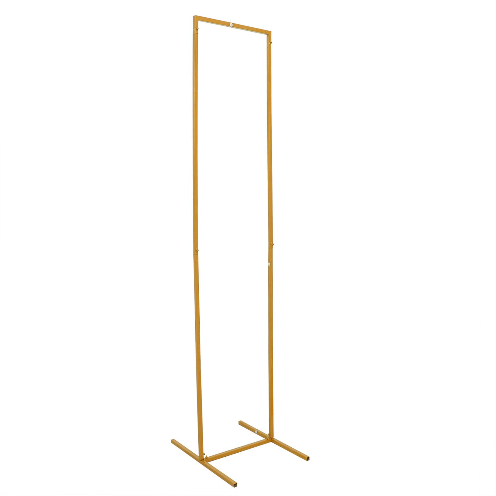 Wedding Arch Slim Gold Metal Rectangular Design Backdrop Stand - Floral Display Frame 6.5ft - Bell Racket Store