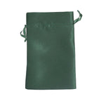 12 Pack 6"x9" Hunter Emerald Green Satin Wedding Party Favor Bags, Drawstring Pouch Gift Bags