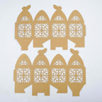 25 Pack Gold Butterfly Top Laser Cut Lace Favor Candy Gift Boxes