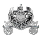 12-Pack Heart Carriage Candy Container Gift Boxes Silver Princess - Stylish Favor Boxes for Special Occasions 4"