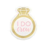 20-Pack Paper Cocktail Napkins with Ring Design - Unique Disposable Napkins for Engagements 12"x10"