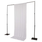 White 4 - Way Stretch Spandex Event Curtain Drapes, Wrinkle Free Backdrop Event Panel with Rod Pockets - 5ftx12ft - Bell Racket Store