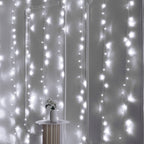 White 600 LED Twinkle Fairy Lights with 8 Modes, Plug In Connectable Curtain String Lights - 10ftx20ft - Bell Racket Store