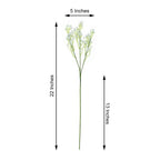12 Stems 22" White Artificial Silk Babys Breath Gypsophila Flowers