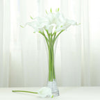 20 Stems 14" White Artificial Poly Foam Calla Lily Flowers