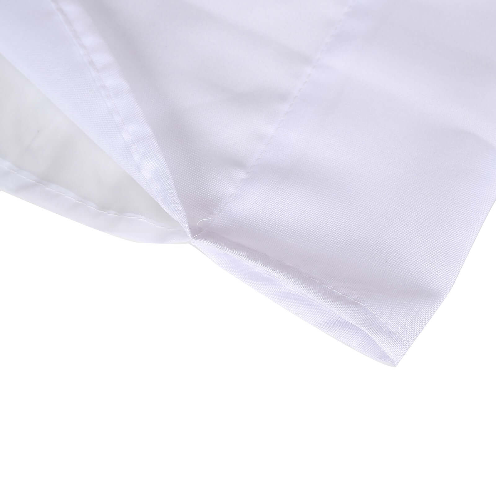 White Chiffon Polyester Event Curtain Drapes, Dual Layer Divider Backdrop Curtain Panels with Rod Pockets - 10ftx10ft - Bell Racket Store