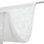 White Crushed Velvet Backdrop Curtain â€“ 5ft x 10ft Event Drape with Rod Pocket, Privacy Panel for Photo Booths & Events - Bell Racket Store
