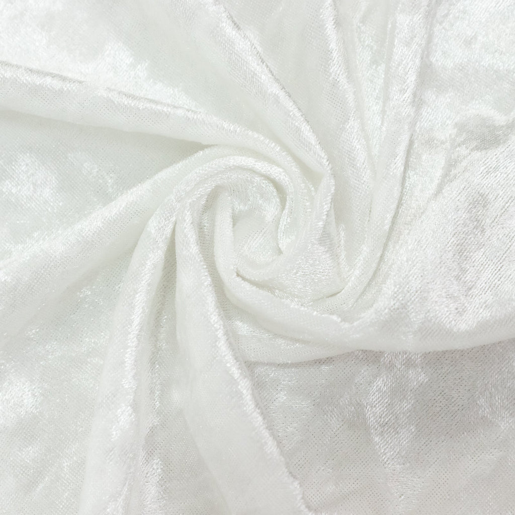 White Crushed Velvet Backdrop Curtain â€“ 5ft x 10ft Event Drape with Rod Pocket, Privacy Panel for Photo Booths & Events - Bell Racket Store