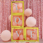 4 Pack 5" Iridescent Alphabet Stickers Banner, Customizable Stick on Letters - P