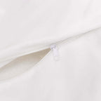 2 Pack 18" White Faux Fur Sheepskin Throw Pillow Cases, Square Pillow Covers