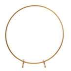 Round Wedding Arch Table Centerpiece Metal Gold - Hoop Wreath Tabletop Decor for Receptions 24"