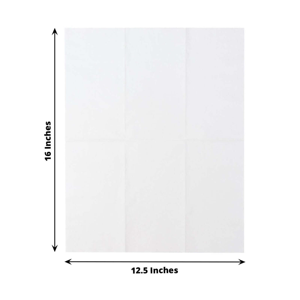 50-Pack Paper Napkins White - Soft Disposable 2-Ply Dinner Napkins for Weddings