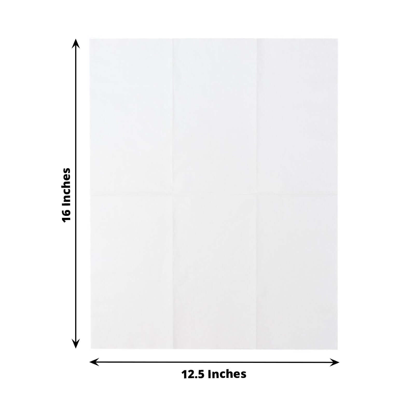 50-Pack Paper Napkins White - Soft Disposable 2-Ply Dinner Napkins for Weddings