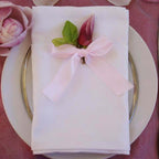 5 Pack 100% Cotton 20"x20" Napkins White - Commercial Grade Cloth Napkins for Exquisite Weddings & Events