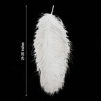12 Pack White Natural Plume Ostrich Feathers Centerpiece Filler - 24"-26"