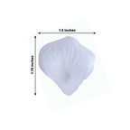 500-Pack Rose Petals Round Design White Silk Confetti - Decorative Scatters for Tables and Floors